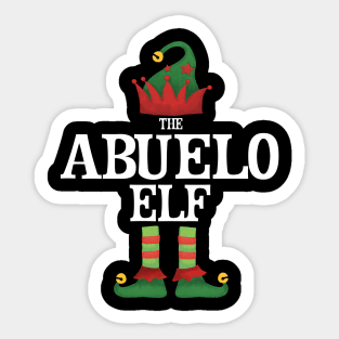 Abuelo Elf Matching Family Group Christmas Party Pajamas Sticker